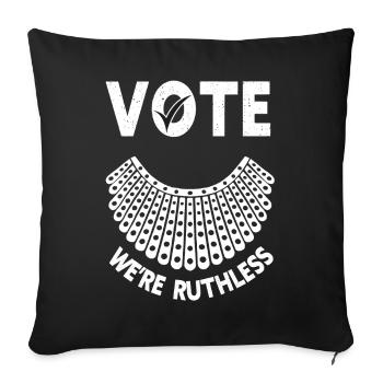Women's Rights Vote We're Ruthless Human And Women - Sofa pillowcase 17,3'' x 17,3'' (45 x 45 cm) - black - Front