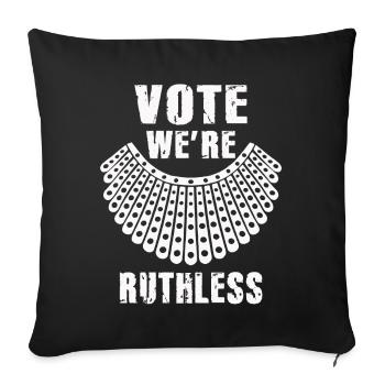 Women's Rights Vote We're Ruthless Human And Women - Sofa pillowcase 17,3'' x 17,3'' (45 x 45 cm) - black - Front
