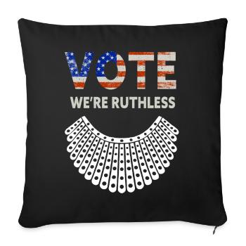 Women's Rights Vote We're Ruthless Human And Women - Sofa pillowcase 17,3'' x 17,3'' (45 x 45 cm) - black - Front