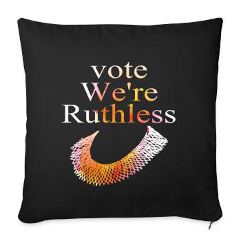 Women's Rights Vote We're Ruthless Human And Women - Sofa pillowcase 17,3'' x 17,3'' (45 x 45 cm) - black - Front
