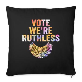 Women's Rights Vote We're Ruthless Human And Women - Sofa pillowcase 17,3'' x 17,3'' (45 x 45 cm) - black - Front