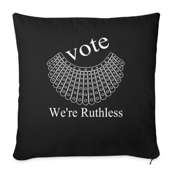 Women's Rights Vote We're Ruthless Human And Women - Sofa pillowcase 17,3'' x 17,3'' (45 x 45 cm) - black - Front
