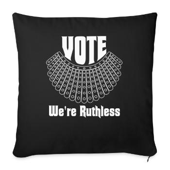 Women's Rights Vote We're Ruthless Human And Women - Sofa pillowcase 17,3'' x 17,3'' (45 x 45 cm) - black - Front