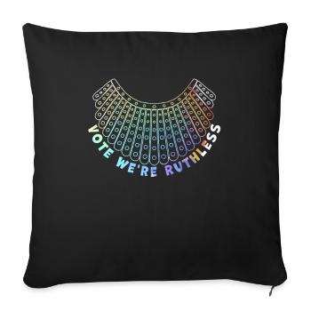 Women's Rights Vote We're Ruthless Human And Women - Sofa pillowcase 17,3'' x 17,3'' (45 x 45 cm) - black - Front