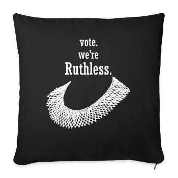 Women's Rights Vote We're Ruthless Human And Women - Sofa pillowcase 17,3'' x 17,3'' (45 x 45 cm) - black - Front