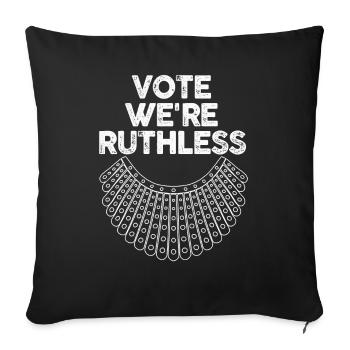 Women's Rights Vote We're Ruthless Human And Women - Sofa pillowcase 17,3'' x 17,3'' (45 x 45 cm) - black - Front