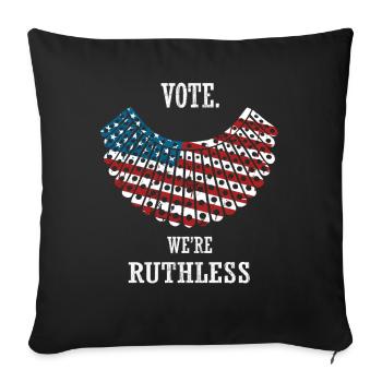 Women's Rights Vote We're Ruthless Human And Women - Sofa pillowcase 17,3'' x 17,3'' (45 x 45 cm) - black - Front