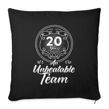 20th Wedding Anniversary Couple Design 20 Years of Marriage - Sofa pillowcase 17,3'' x 17,3'' (45 x 45 cm) - black - Front