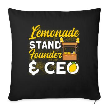 Lemon Juice Lemon Juice Lemonade - Sofa pillowcase 17,3'' x 17,3'' (45 x 45 cm) - black - Front