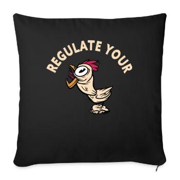 Régulez votre coq Pro Choice Féministe - Housse de coussin décorative 45 x 45 cm - noir - Devant