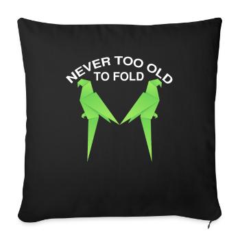 Conception d'origami Kirigami coloré - Housse de coussin décorative 45 x 45 cm - noir - Devant