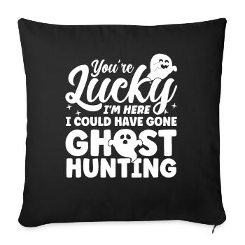 Ghost Hunters Ghosts Paranormal Investigation - Sofa pillowcase 17,3'' x 17,3'' (45 x 45 cm) - black - Front