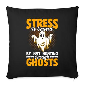 Ghost Hunters Ghosts Paranormal Investigation - Sofa pillowcase 17,3'' x 17,3'' (45 x 45 cm) - black - Front