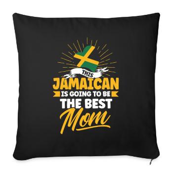 Jamaïque Jamaican Pride Drapeau jamaïcain - Housse de coussin décorative 45 x 45 cm - noir - Devant