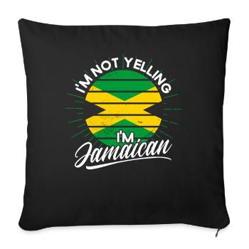 Jamaïque Fierté jamaïcaine Drapeau jamaïcain - Housse de coussin décorative 45 x 45 cm - noir - Devant