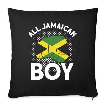 Jamaïque Fierté jamaïcaine Drapeau jamaïcain - Housse de coussin décorative 45 x 45 cm - noir - Devant
