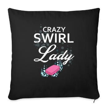 Soap Making Design for Soap Maker Designs - Sofa pillowcase 17,3'' x 17,3'' (45 x 45 cm) - black - Front