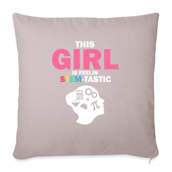 Steminist Science Design for Women Science - Housse de coussin décorative 45 x 45 cm - taupe clair - Devant