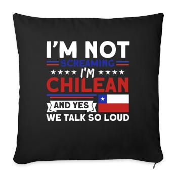We talk so loud Chile souvenir - Sofa pillowcase 17,3'' x 17,3'' (45 x 45 cm) - black - Front