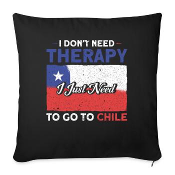 Therapy to Chile Chile Souvenir - Sofa pillowcase 17,3'' x 17,3'' (45 x 45 cm) - black - Front