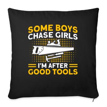I'm looking for good tools carpenters - Sofa pillowcase 17,3'' x 17,3'' (45 x 45 cm) - black - Front