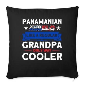 Panamanian Abuelo Grandpa Panama Souvenir - Sofa pillowcase 17,3'' x 17,3'' (45 x 45 cm) - black - Front