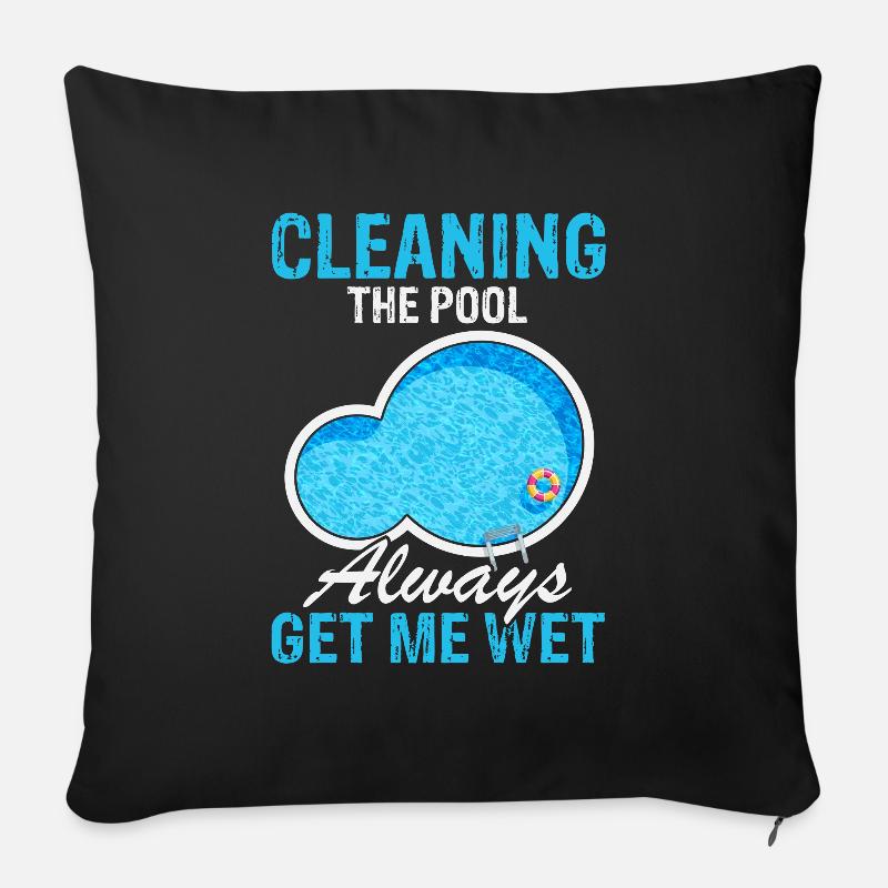 Lifeguard Designs for Pool Technicians - Sofa pillowcase 17,3'' x 17,3'' (45 x 45 cm) - black