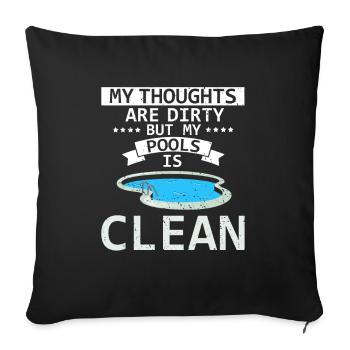 Conceptions de sauveteurs pour les techniciens de piscine - Housse de coussin décorative 45 x 45 cm - noir - Devant