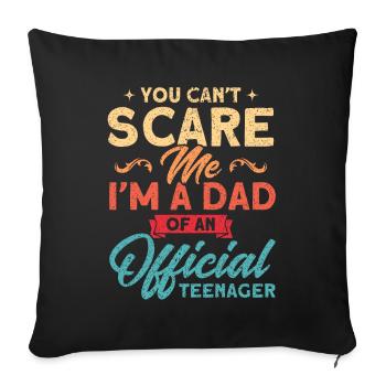 Père d’une famille d’adolescents officielle - Housse de coussin décorative 45 x 45 cm - noir - Devant