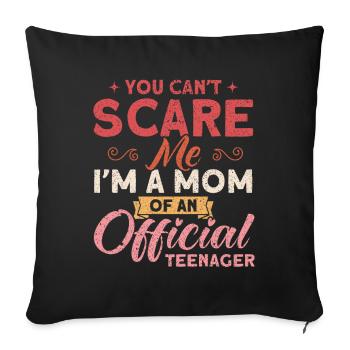 Mère d’une famille officielle d’adolescents - Housse de coussin décorative 45 x 45 cm - noir - Devant
