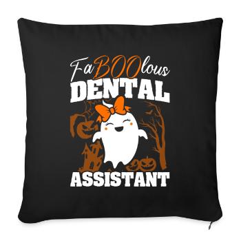 Dentist Halloween Costume Dental Assistant - Sofa pillowcase 17,3'' x 17,3'' (45 x 45 cm) - black - Front