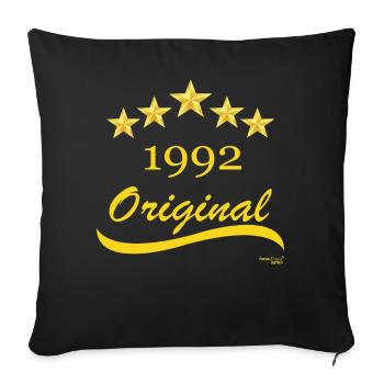 Born in 1992 - Sofa pillowcase 17,3'' x 17,3'' (45 x 45 cm) - black - Front