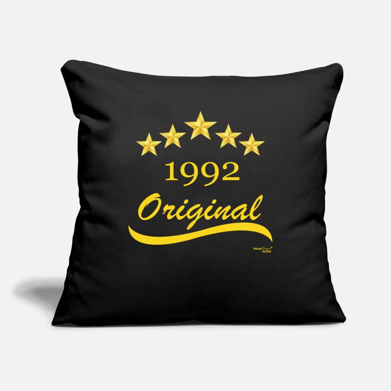 Né en 1992 Housse de coussin décorative 45 x 45 cm
