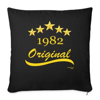 Born in 1982 - Sofa pillowcase 17,3'' x 17,3'' (45 x 45 cm) - black - Front