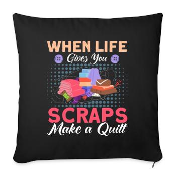 Seamstresses Quilting Lovers Quilting - Sofa pillowcase 17,3'' x 17,3'' (45 x 45 cm) - black - Front