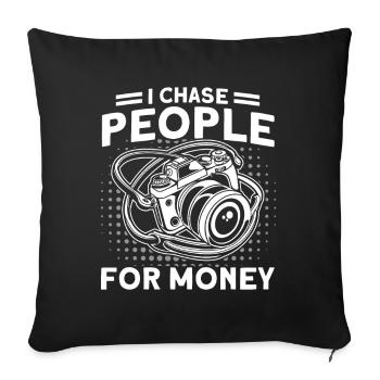 Cameraman Gift for Photographer - Sofa pillowcase 17,3'' x 17,3'' (45 x 45 cm) - black - Front