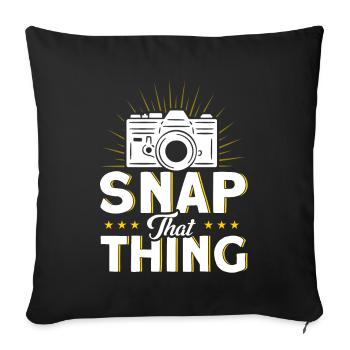 Cameraman Gift for Photographer - Sofa pillowcase 17,3'' x 17,3'' (45 x 45 cm) - black - Front