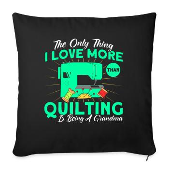 Seamstresses Quilting Lovers Quilting - Sofa pillowcase 17,3'' x 17,3'' (45 x 45 cm) - black - Front