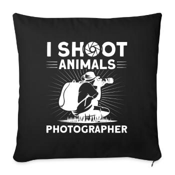 Cameraman Gift for Photographer - Sofa pillowcase 17,3'' x 17,3'' (45 x 45 cm) - black - Front