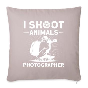 Cameraman Gift for Photographer - Sofa pillowcase 17,3'' x 17,3'' (45 x 45 cm) - light taupe - Front
