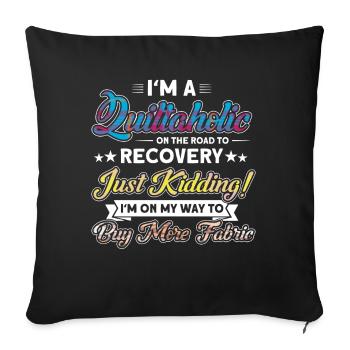 Seamstresses Quilting Lovers Quilting - Sofa pillowcase 17,3'' x 17,3'' (45 x 45 cm) - black - Front