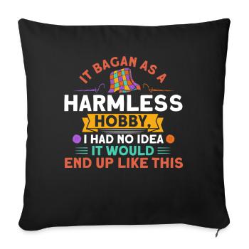Seamstresses Quilting Lovers Quilting - Sofa pillowcase 17,3'' x 17,3'' (45 x 45 cm) - black - Front