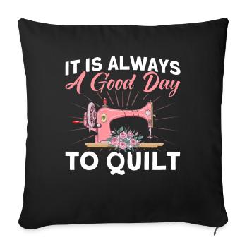Couturières Amateurs de courtepointe Quilting - Housse de coussin décorative 45 x 45 cm - noir - Devant