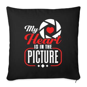 Directeur de la photographie Photographe Photographe Amateur d’appareil photo - Housse de coussin décorative 45 x 45 cm - noir - Devant