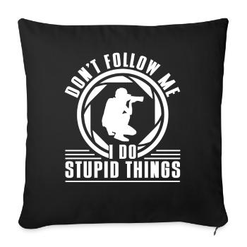 Directeur de la photographie Photographe Photographe Amateur d’appareil photo - Housse de coussin décorative 45 x 45 cm - noir - Devant