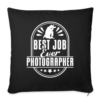 Directeur de la photographie Photographe Photographe Amateur d’appareil photo - Housse de coussin décorative 45 x 45 cm - noir - Devant