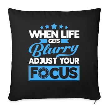 Directeur de la photographie Photographe Photographe Amateur d’appareil photo - Housse de coussin décorative 45 x 45 cm - noir - Devant