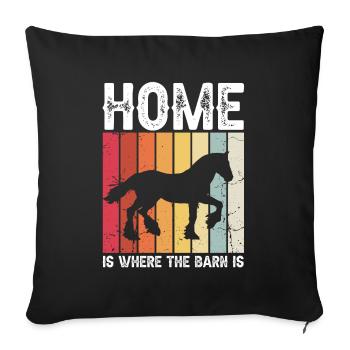Cydesdale Rider and Draft Horse Designs - Sofa pillowcase 17,3'' x 17,3'' (45 x 45 cm) - black - Front
