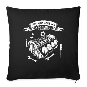 Juste une pièce de voiture de plus que je promets - Housse de coussin décorative 45 x 45 cm - noir - Devant