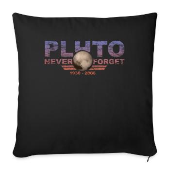 N’oubliez jamais Pluto Design Retro Style Funny Space - Housse de coussin décorative 45 x 45 cm - noir - Devant